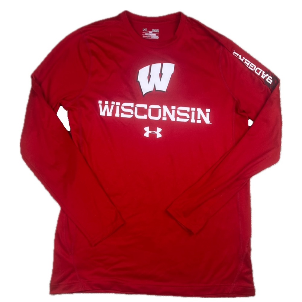 Under Armour Red Wisconsin Long Sleeve Tee